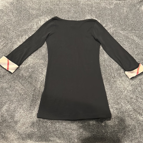 Burberry Britt Black 3/4 Sleeve Shirt Women’s Size XS - Picture 7 of 9